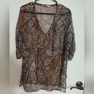 Bohemian Sheer Paisley Tunic